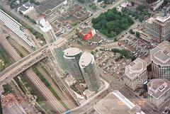 11. View from CN tower skypod -- New highrises - RR sidings