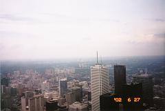 17. View from CN tower main deck -- downtown