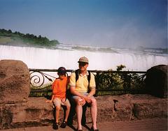 17. Niagara Falls -- Andrew and Roo on Horseshoe Falls